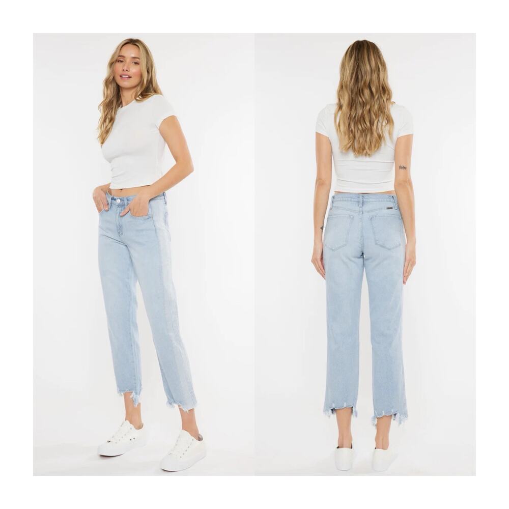 KANCAN Erin High Rise Slim Straight Light Wash Jeans Size 5/26